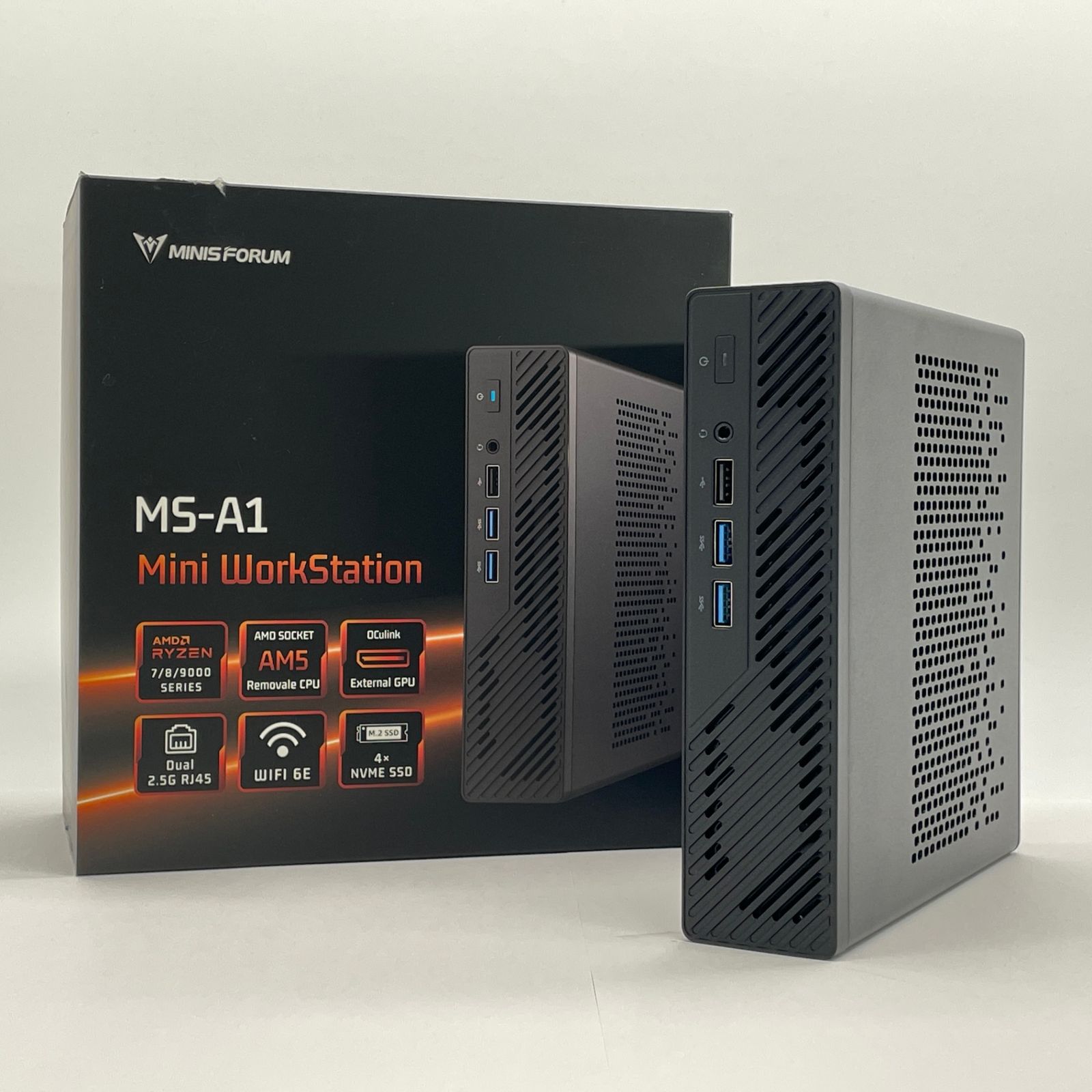 美品 MINISFORUM MS-A1 ベアボーン ミニワークステーション - メルカリ