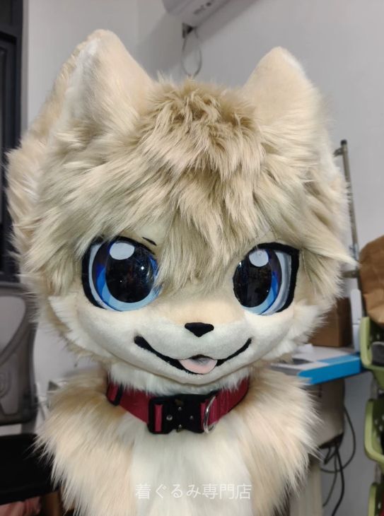 犬　猫　着ぐるみ ヘッド全頭　ヘッド ケモノ ファースーツ ぬいぐるみ コスプレ コスチューム Kurumi 一点物 C517