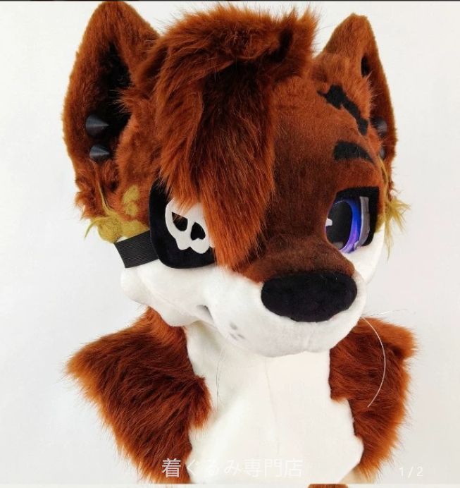 犬　猫　着ぐるみ ヘッド全頭　ヘッド ケモノ ファースーツ ぬいぐるみ コスプレ コスチューム Kurumi 一点物 C518