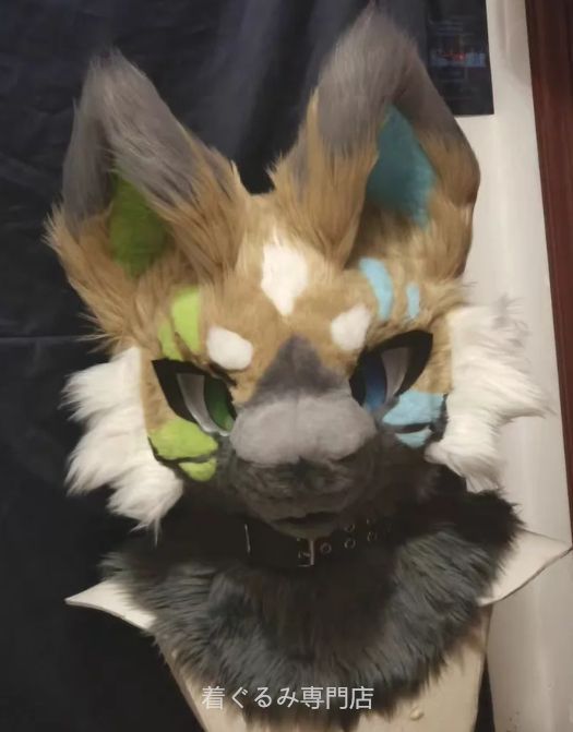 犬　猫　着ぐるみ ヘッド全頭　ヘッド ケモノ ファースーツ ぬいぐるみ コスプレ コスチューム Kurumi 一点物 C519