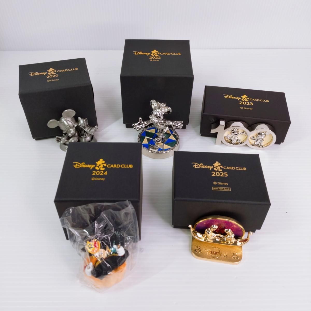 【中古品】Disney ディズニー カードクラブペーパーウエイト thanksギフト非売品 5個セット 〇YR-55044〇