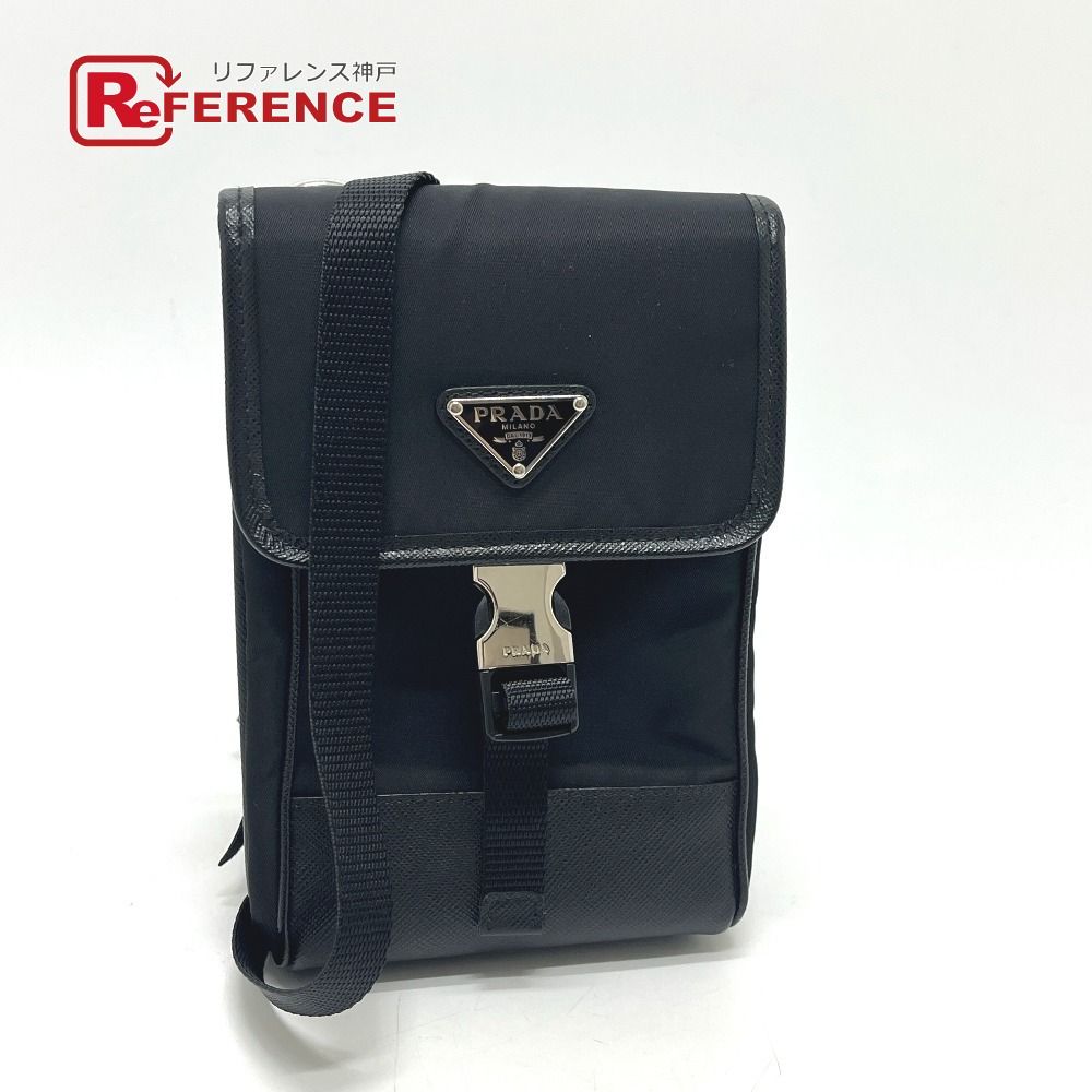 PRADA プラダ ショルダーバッグ スマートフォンケース 2ZH109 ナイロン/レザー ブラック