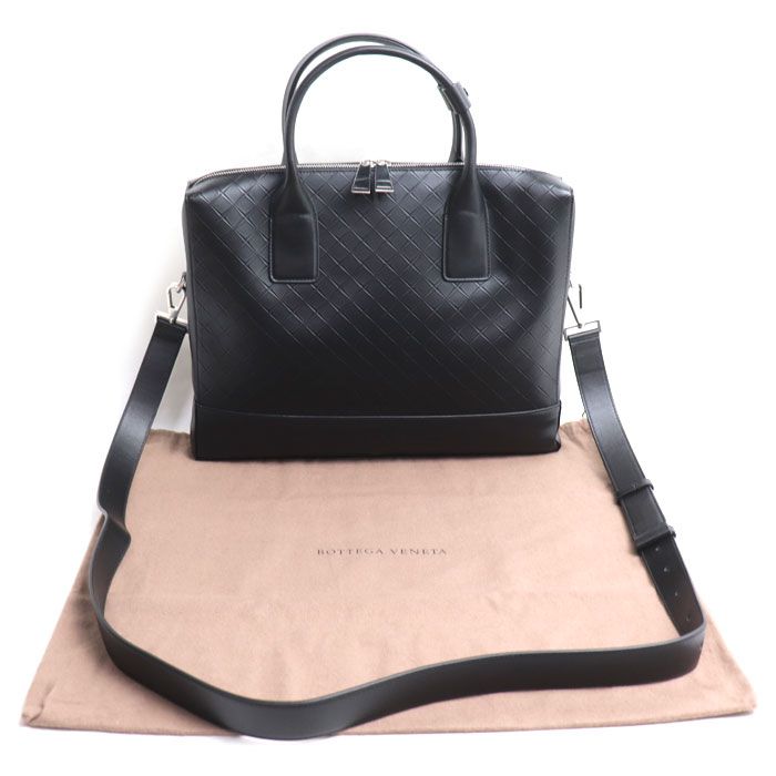BOTTEGAVENETA ボッテガヴェネタ エンボス ビジネスバッグ ブラック