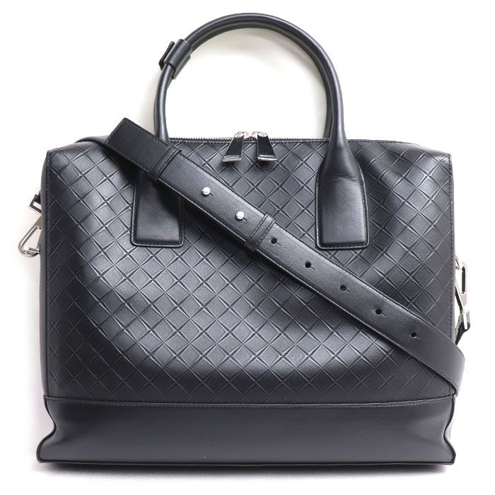 BOTTEGAVENETA ボッテガヴェネタ エンボス ビジネスバッグ ブラック