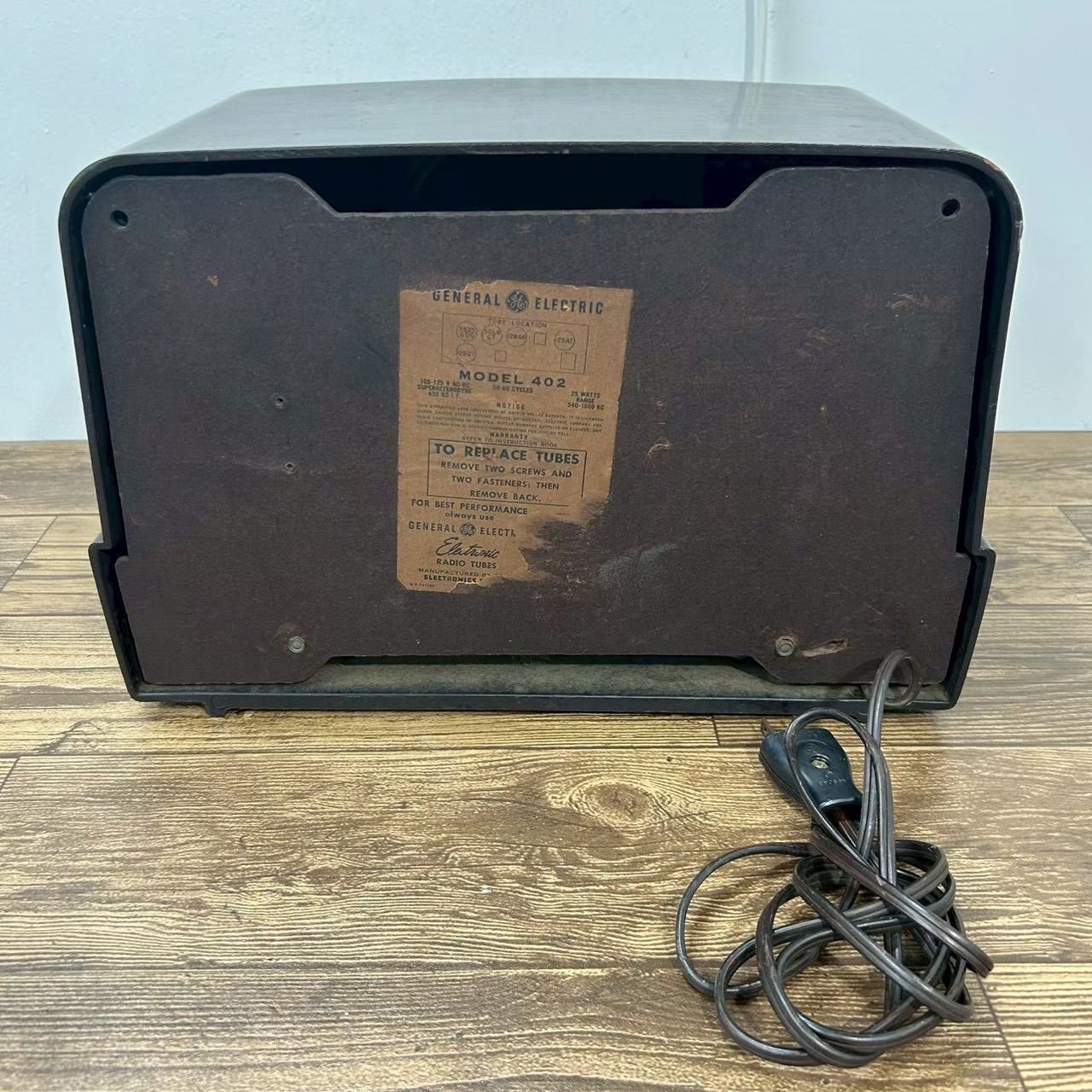 ゼネラルエレクトリック GENERAL ELECTRIC 真空管ラジオ MODEL 402