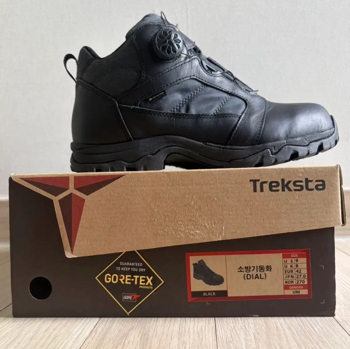 トレクスタ GORE-TEX ゴアテックス 소방기동화 ブラック 270mm