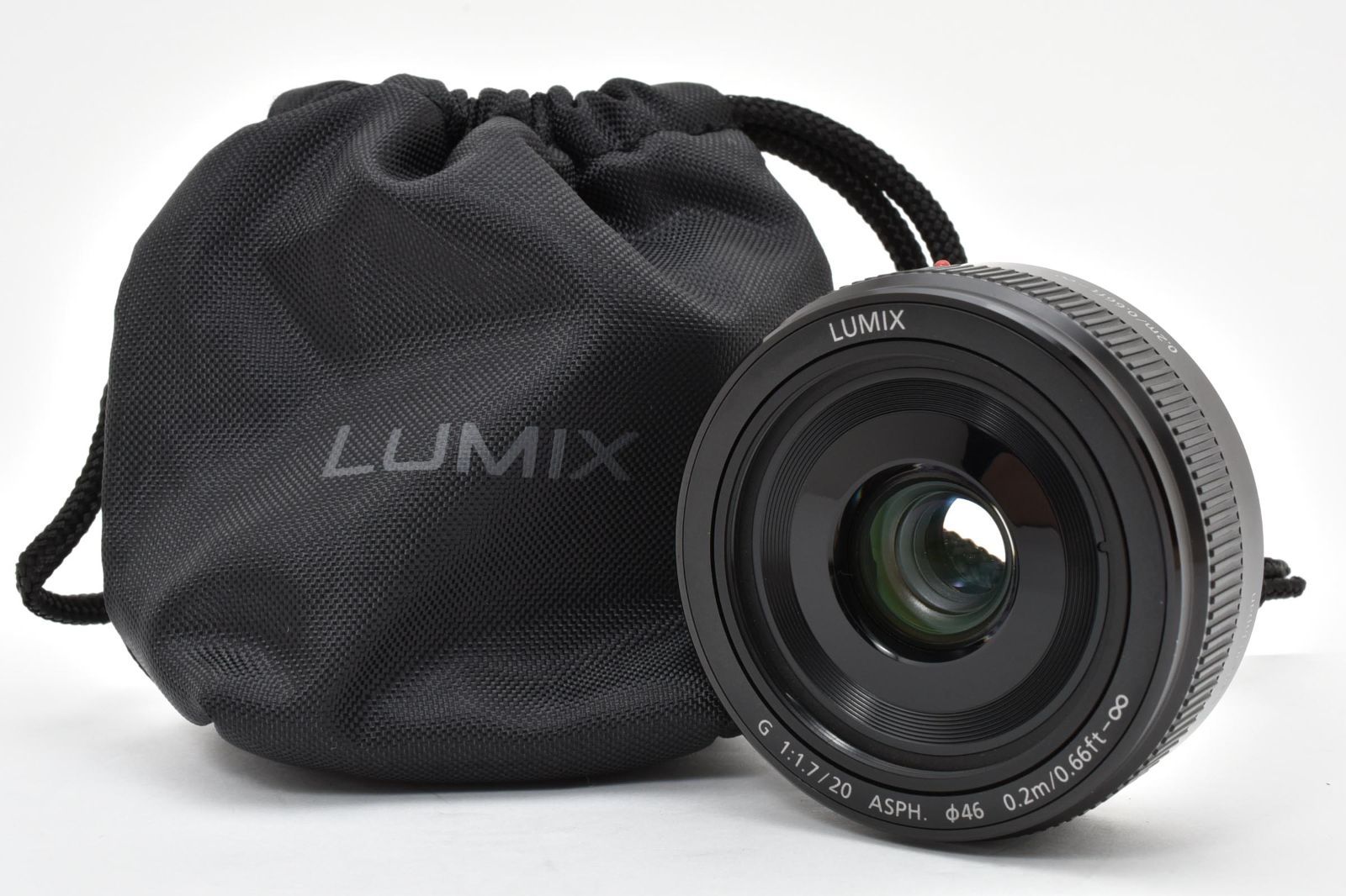 極上品 Panasonic LUMIX G 20mm f1.7 II ASPH H-H020A-K て０５