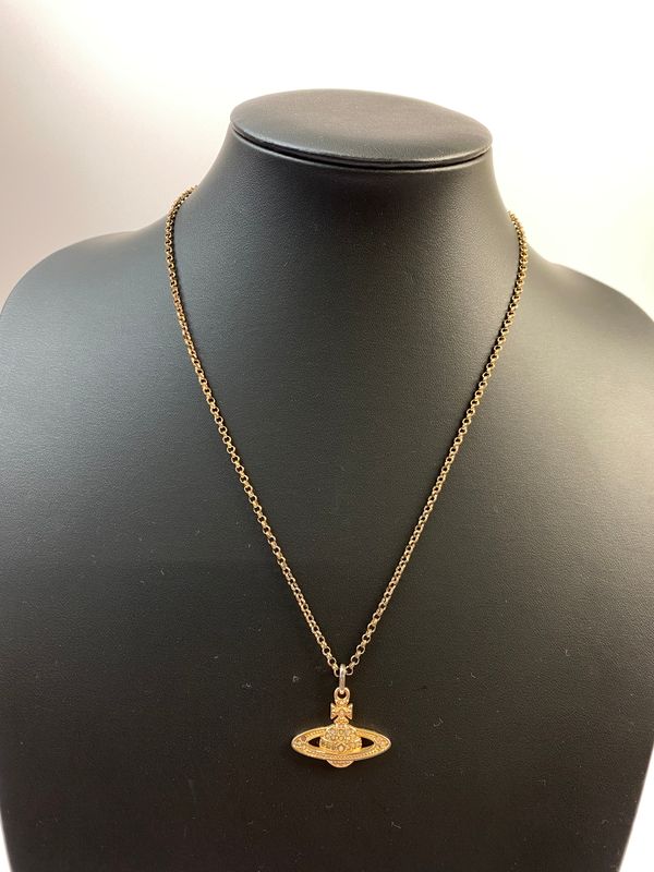 【中古品】 VIVIENNE WESTWOOD ヴィヴィアンウエストウッド MINI BAS RELIEF NECKLACE ネックレス アクセサリー 【193-260607-AS-22-min】