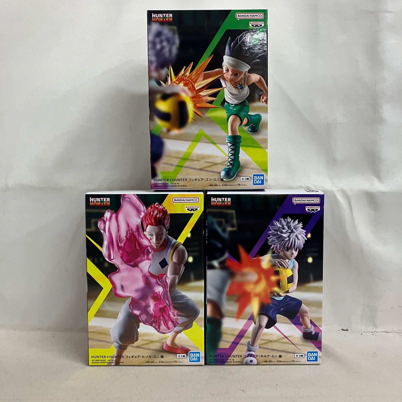 未開封 ハンターハンター ヒソカ キルア ゴン G.I編 フィギュア 3個