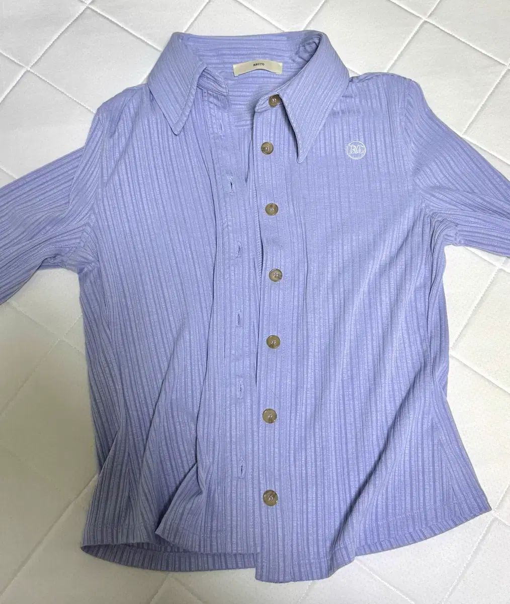 レクト ジャージ カーディガン Tシャツ 長袖 Tシャツ ブルー PURPLE パープル ボタン シャツ ブラウス