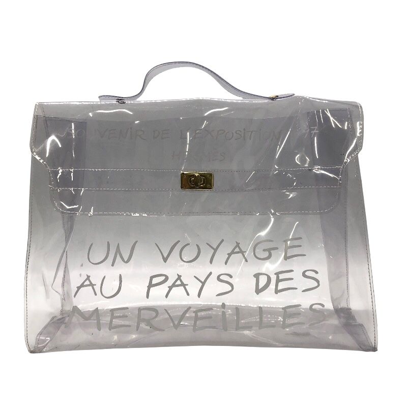 エルメス HERMES ビニールケリー クリア PVC レディース ハンドバッグ