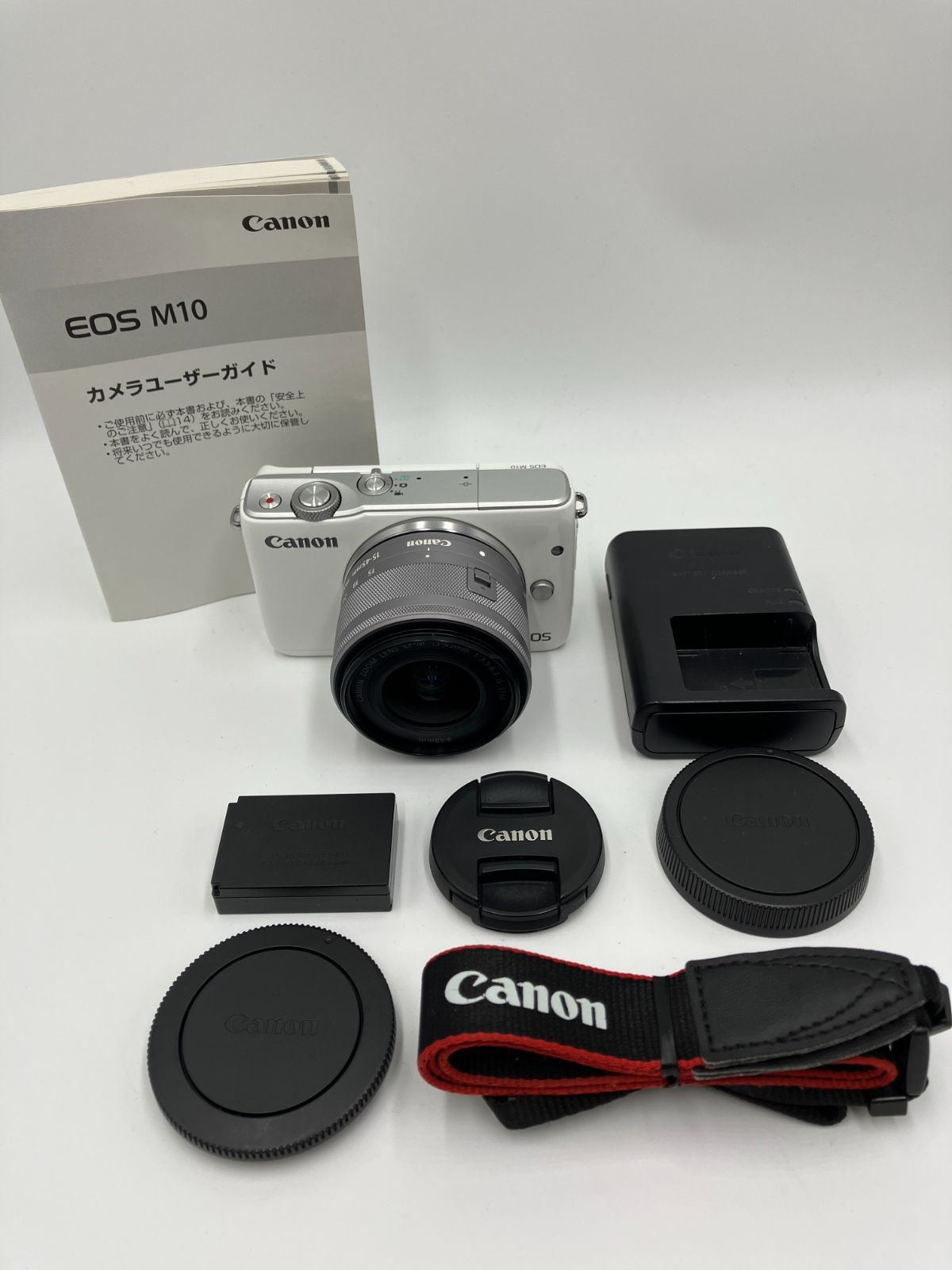【動作確認済】Canon EOS M10 EF-M 15-45mm IS STM 標準ズームレンズキット ホワイト