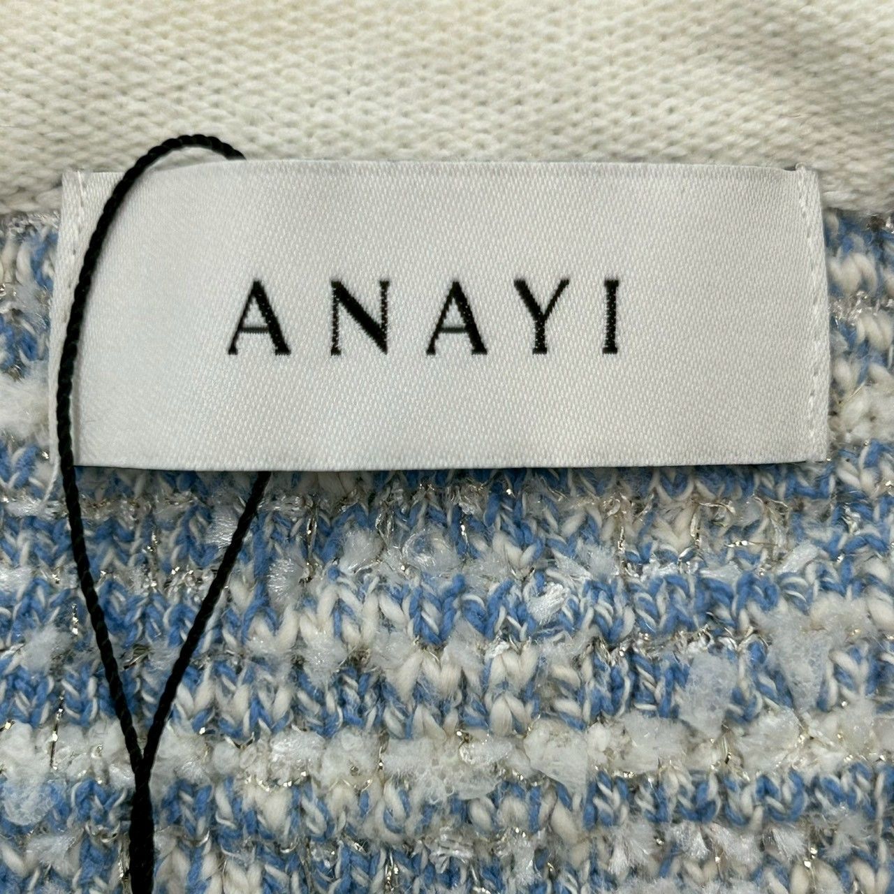 新品 未使用 タグ付き ANAYI アナイ ミックスヤーンニットカーディガン