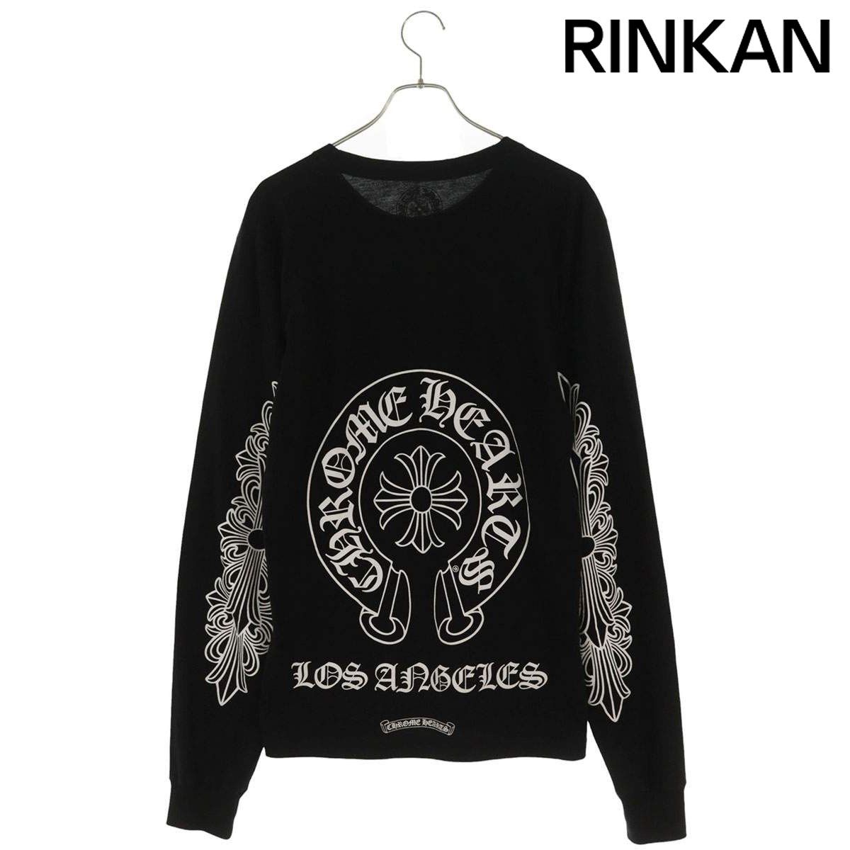 クロムハーツ CH L/S 1 袖フローラルバックホースシュープリント長袖カットソー メンズ M