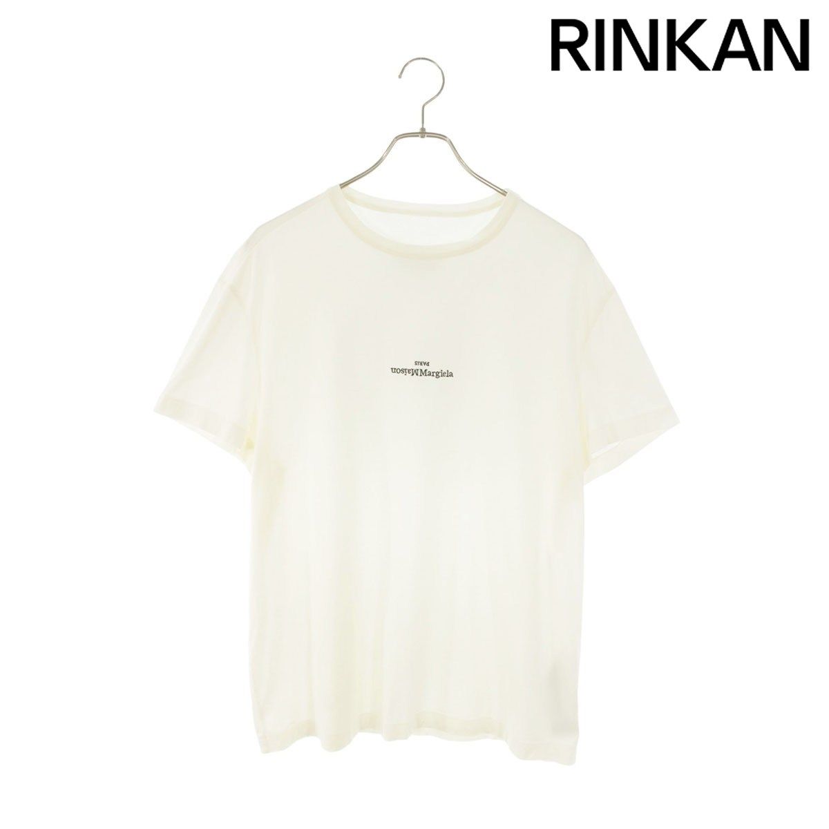 メゾンマルジェラ 21SS S30GC0701 反転ロゴエンブロイダリーTシャツ メンズ 48