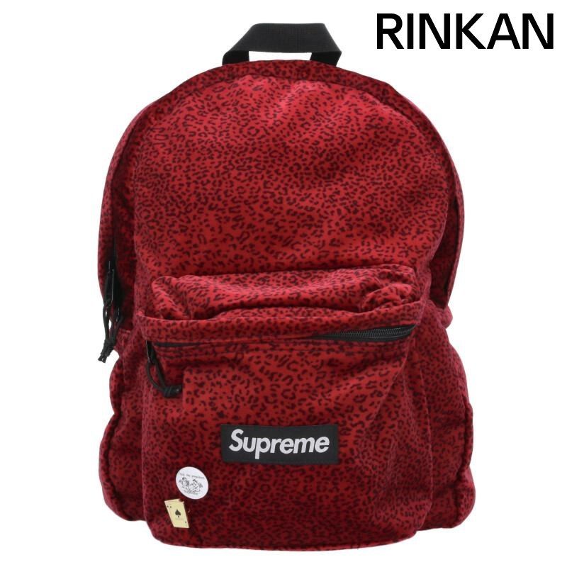 シュプリーム Velvet Backpack ピンバッチ付きベルベットバックパック メンズ