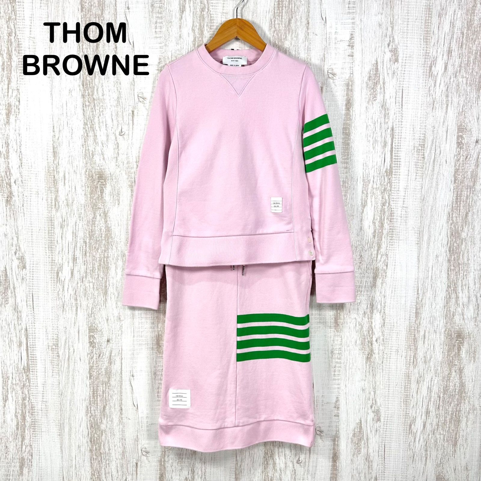 Thom Browne トムブラウン スウェット スカートセットアップ ピンク