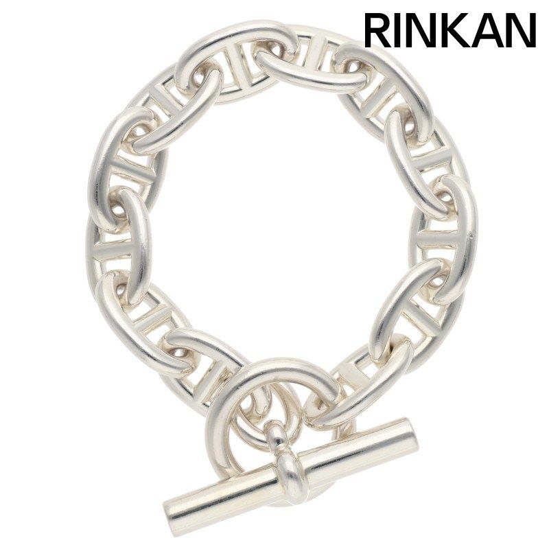 エルメス Chaine d'Ancre TGM シェーヌダンクルTGMシルバーブレスレット メンズ 12LINK