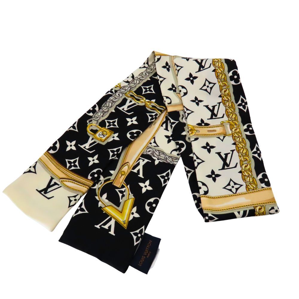 【中古】 LOUIS VUITTON ルイヴィトン M78656 バンドー モノグラム コンフィデンシャル シルク スカーフ ツイリー バッグアクセサリー レディース 人気 定番 A2602147 【無料ギフトラッピング承ります】