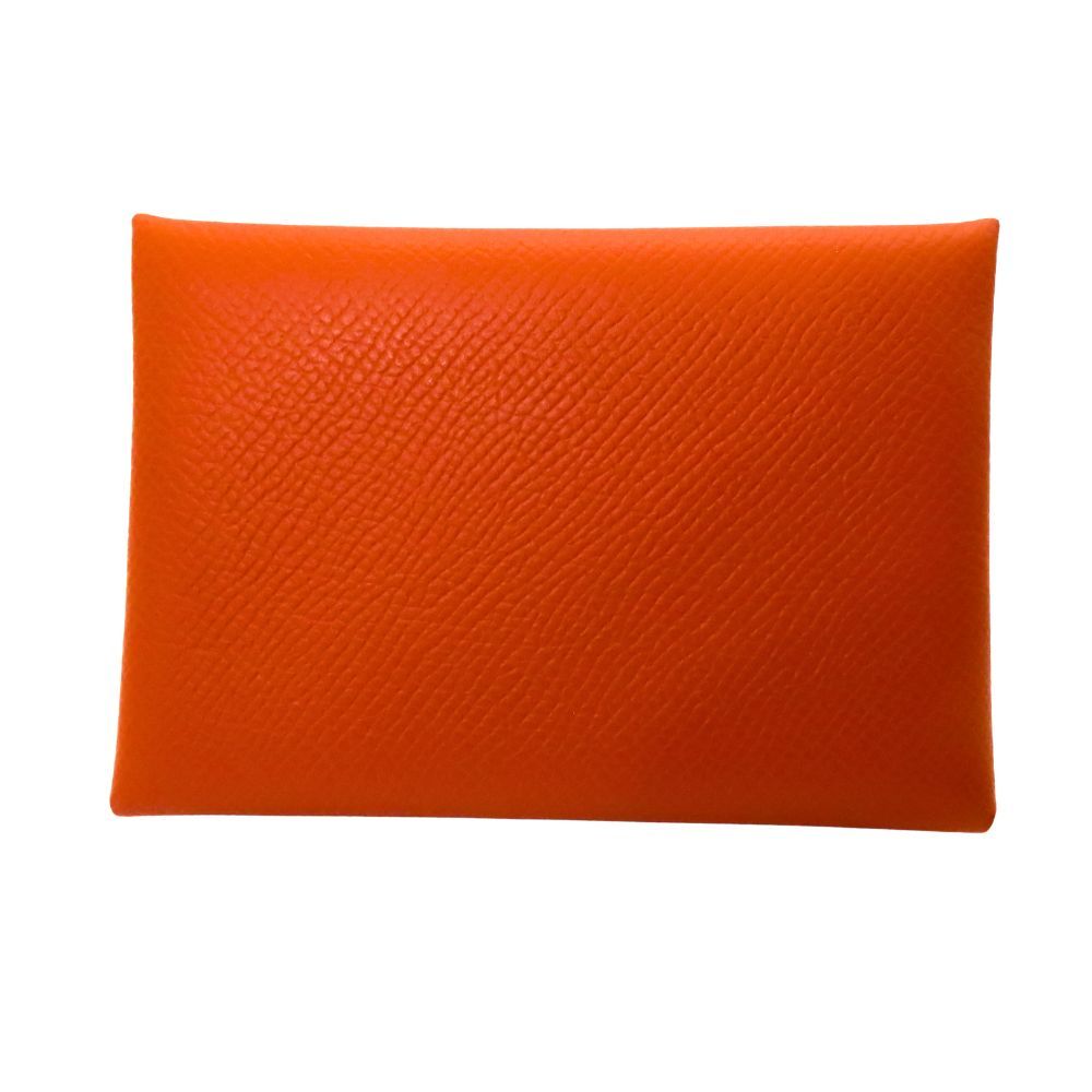 【中古】 HERMES エルメス カルヴィデュオ B刻印 エプソン オレンジ カードケース コインケース ミニ財布 レディース メンズ 人気 A2301888 【無料ギフトラッピング承ります】