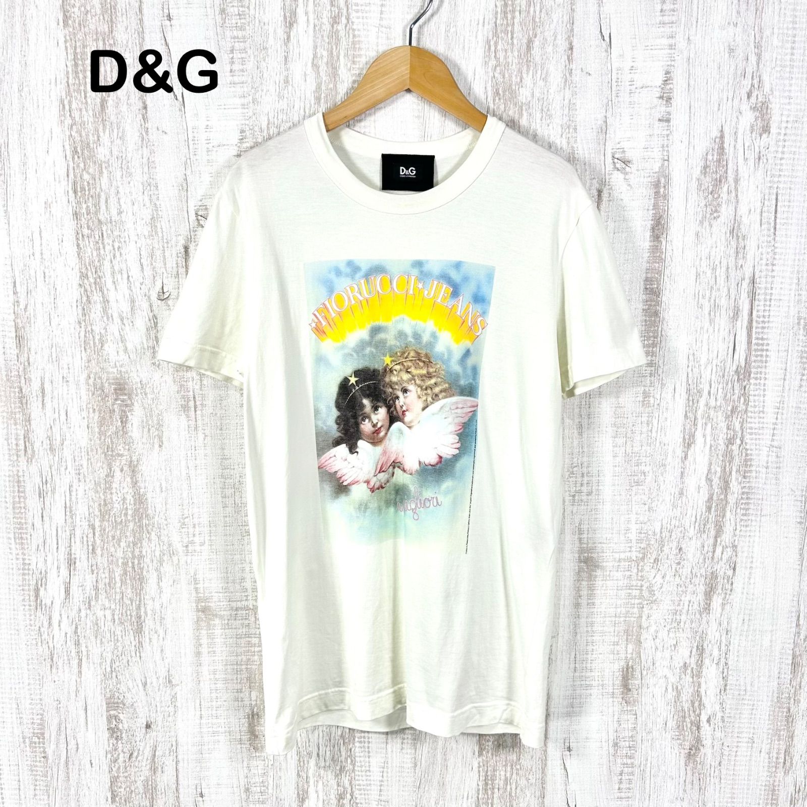 D&G DOLCE&GABBANA ドルチェアンドガッバーナ FIORUCCI JEANS エンジェル Tシャツ ホワイト 天使