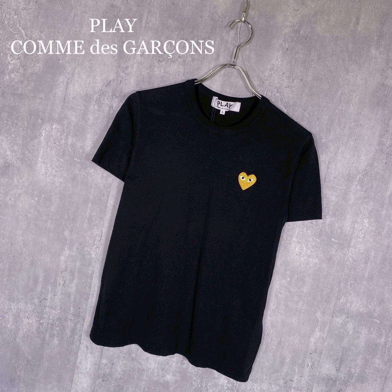 『PLAY COMME des GARÇON』プレイコムデギャルソン (L) ワンポイント刺繍 Tシャツ レディース