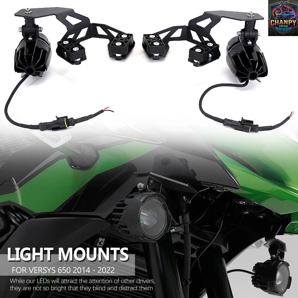 オートバイ用LEDヘッドライト、スポットライトブラケット、フォグライト、補助ランプホルダー、カワサキ VERSYS VERSYS 650 VERSYS650 2014