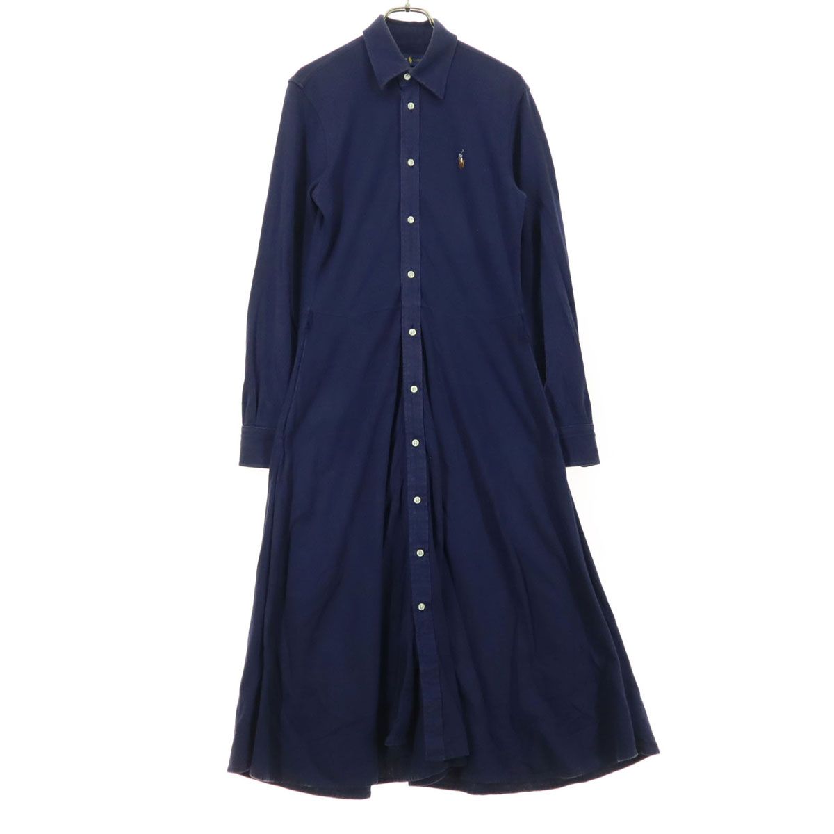 RALPH LAUREN ラルフローレン ワンポイントロゴ 長袖 シャツワンピース