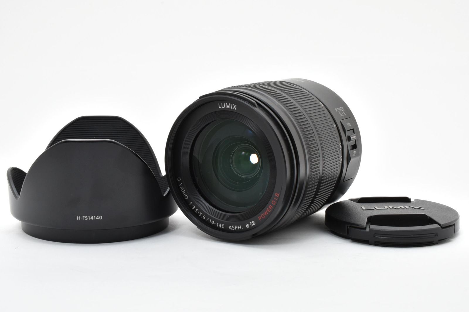 良品 Panasonic LUMIX G VARIO14-140mm f3.5-5.6 ASPH / POWER O.I.S ブラックKA て０１６