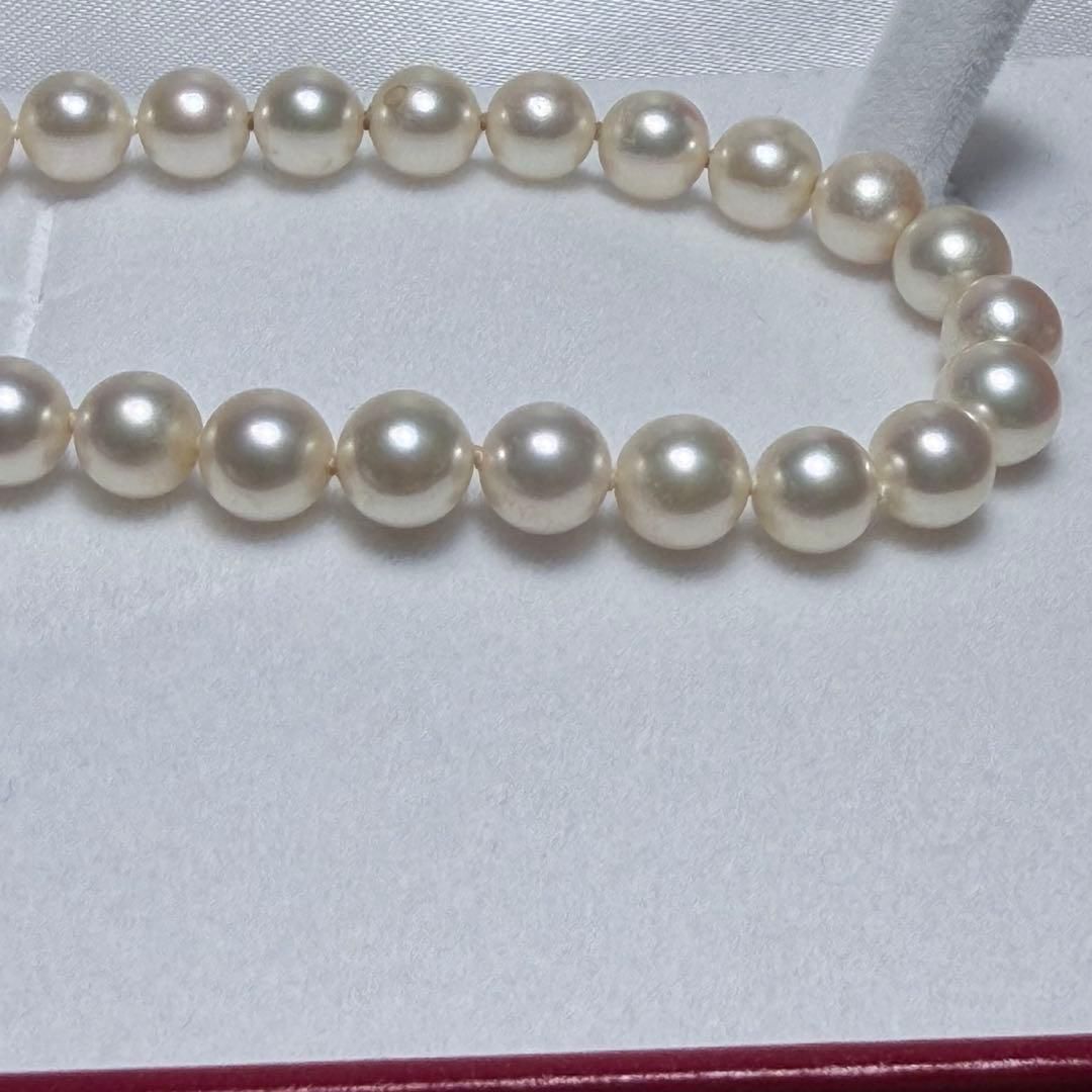 美品 タサキ 田崎真珠 パールネックレス K14WG 6.5mm ロング 14金
