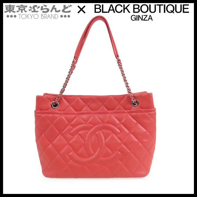 シャネル CHANEL チェーントートバッグ ピンク シルバー金具 キャビアスキン マトラッセ ココマーク 20番台 トートバッグ レディース 101873077