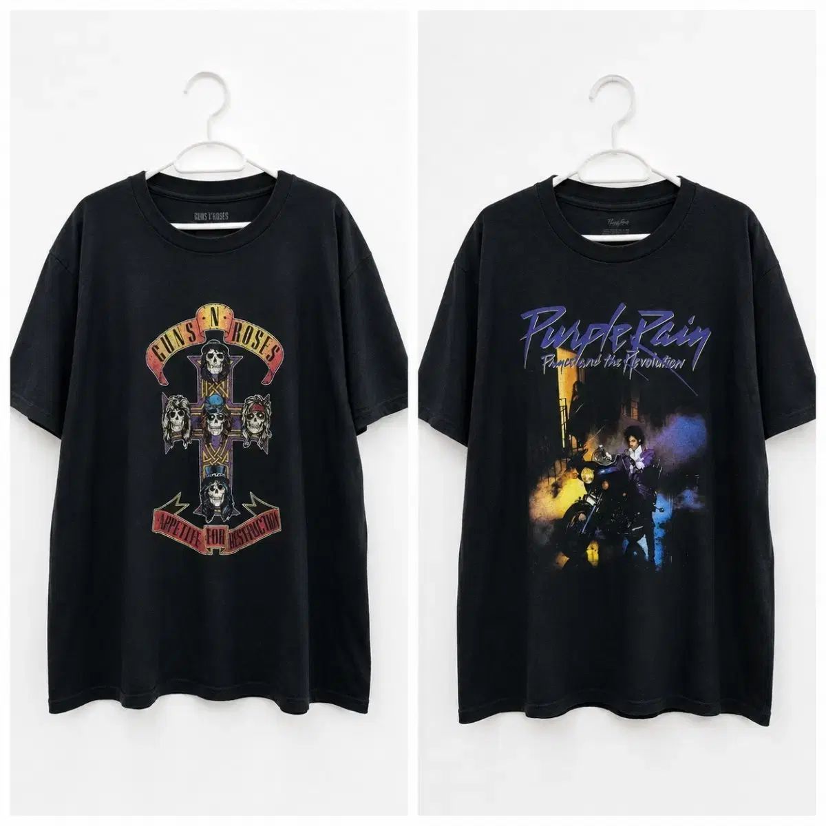 ガンズアンドローゼズ / プリンス パープルプレーン 半袖Tシャツ 2種