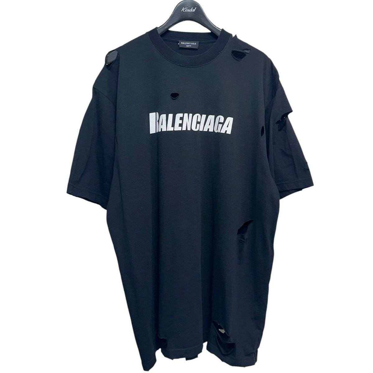 BALENCIAGA デストロイ加工Tシャツ 651795 8071000178725