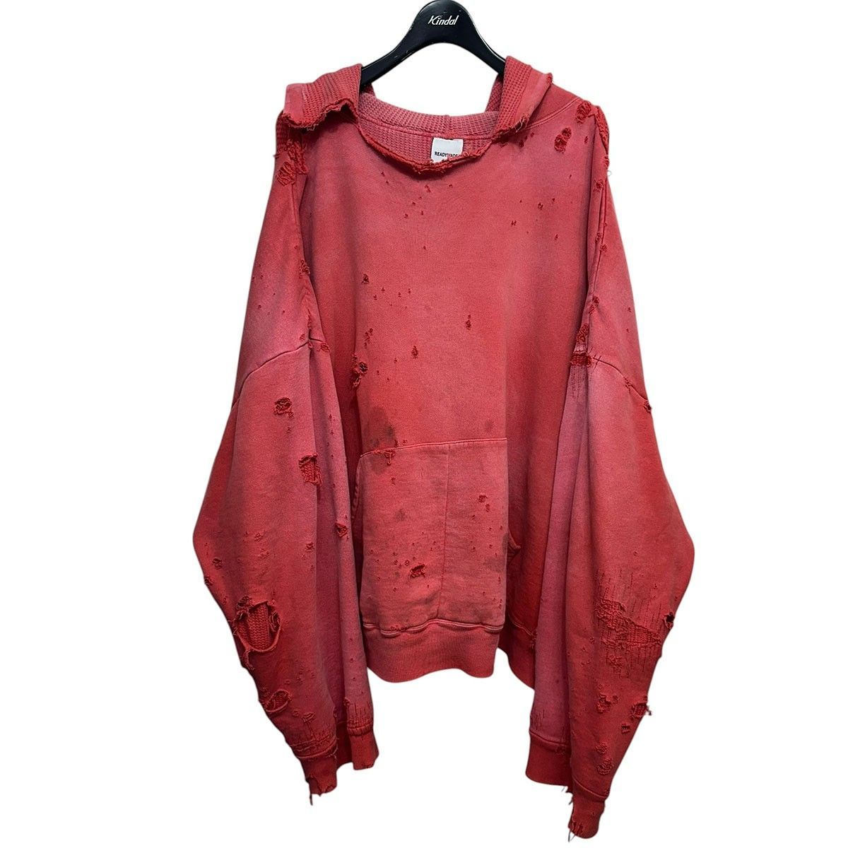 READYMADE 24AW DOUBLE FACE HOODIE ダメージ加工ダブルフェイスフーディー RE-CO-RE-00-00-284 8071000178886