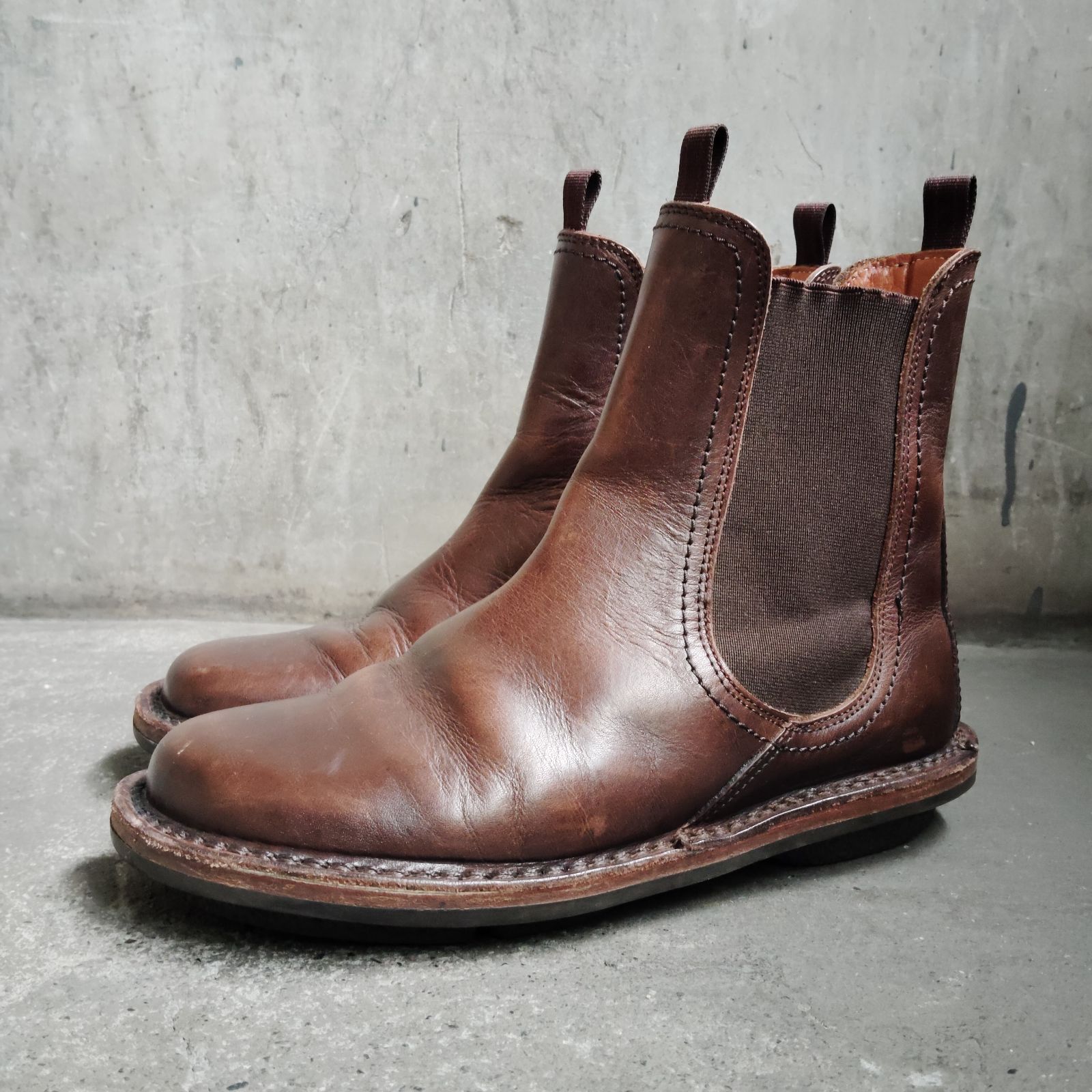 trippen Chelsea f 38 トリッペン Closed チェルシーブーツ サイドゴア ブラウン