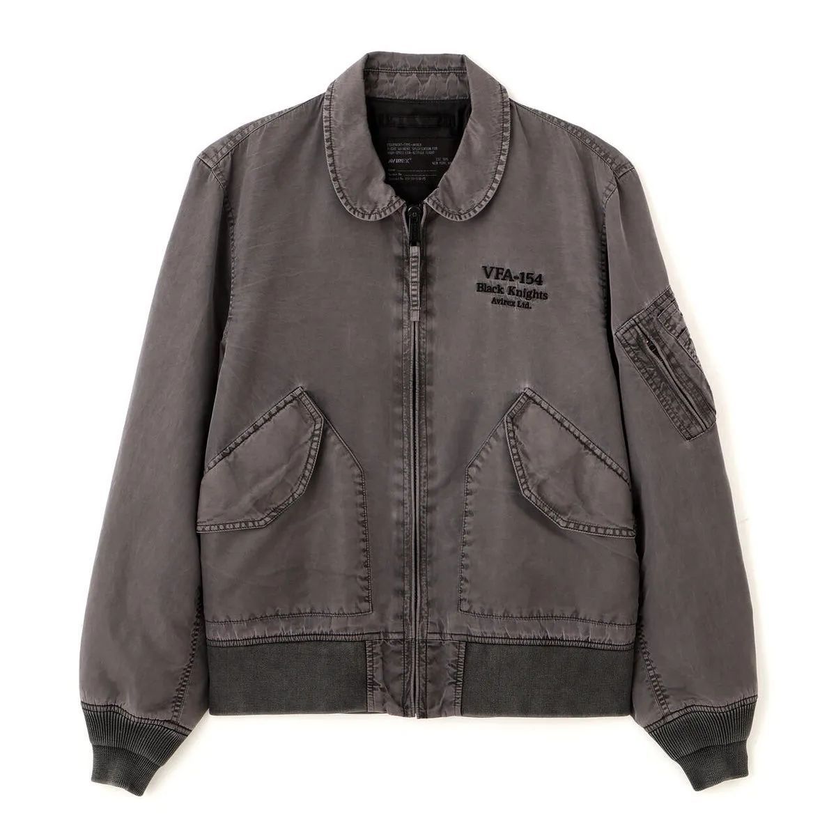 AVIREX FADED NYLON TYPE CWU-36P JKT ミリタリ0ージャケット チャコール L アヴィレックス 783-8152002-410