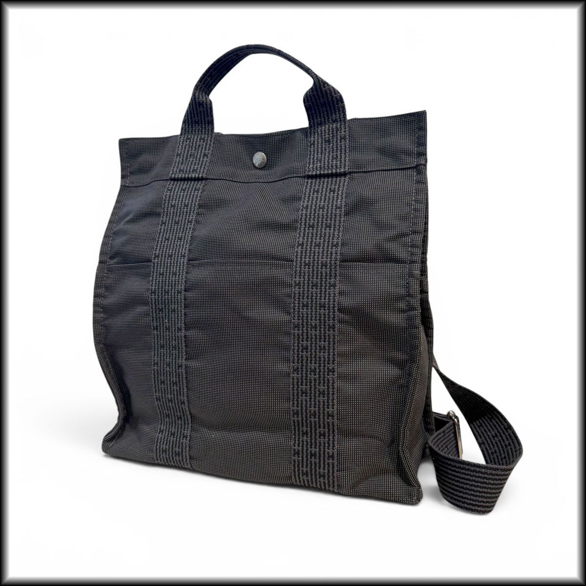 ◆HERMES◆エルメス エールライン アドMM リュック トートバッグ 2WAY グレー 中古