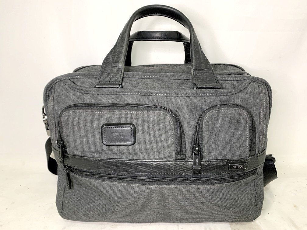 TUMI トゥミ ビジネスバッグ 26141AT2 ブリーフケース ショルダーバッグ カラー: グレー系 中古品 バッグ