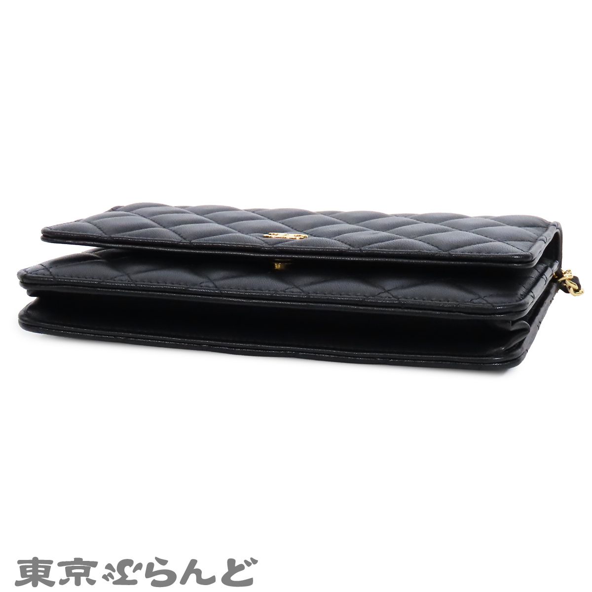 シャネル CHANEL チェーンウォレット AP0250 ブラック 黒 ゴールド金具 