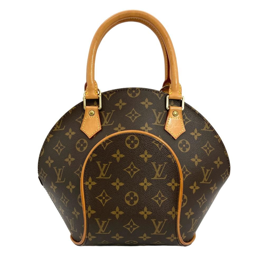 ルイヴィトン LOUIS VUITTON エリプス MM ハンドバッグ モノグラム キャンバス M51126 ブラウン ゴールド金具 MI0918 レディース【中古】