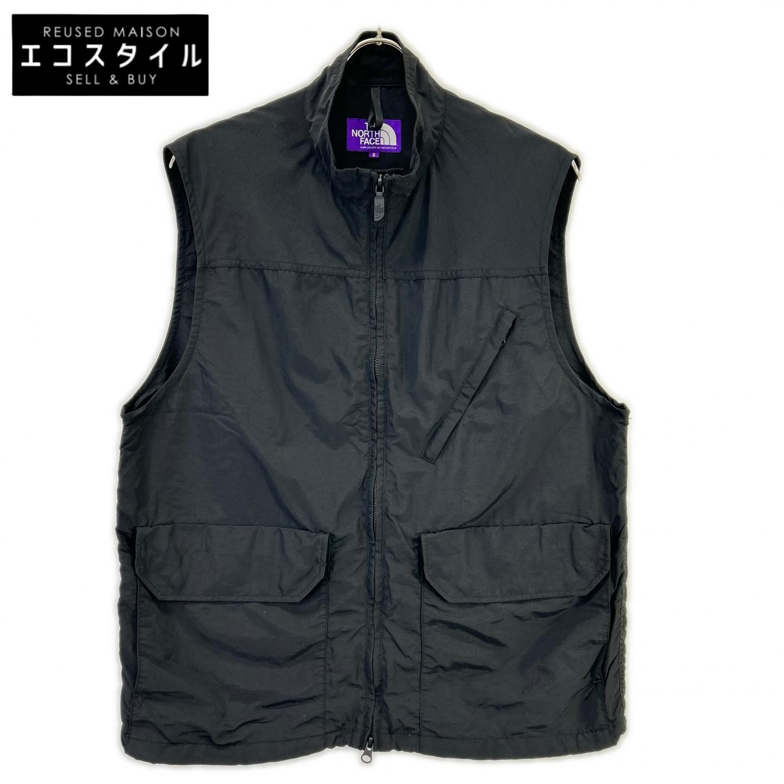 THE NORTH FACE PURPLE LABEL　ザ ノースフェイス パープルレーベル　ブラック PERTEX UNLIMITED Mountain Wind ベスト　S
