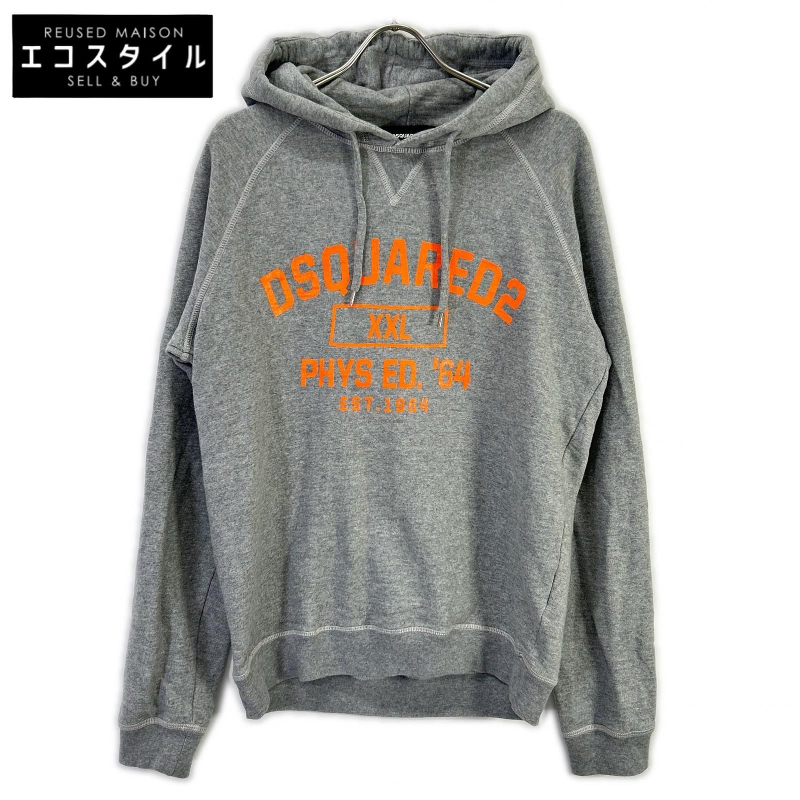 DSQUARED2　ディースクエアード　S71GU0290 グレー プルオーバー フーディー　L