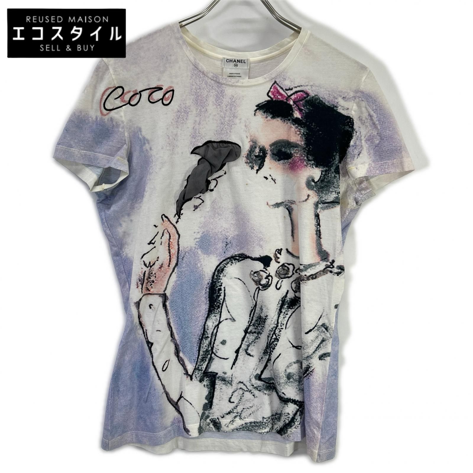 CHANEL シャネル P37873K02540 ココマドモアゼル グラフィック Tシャツ 40