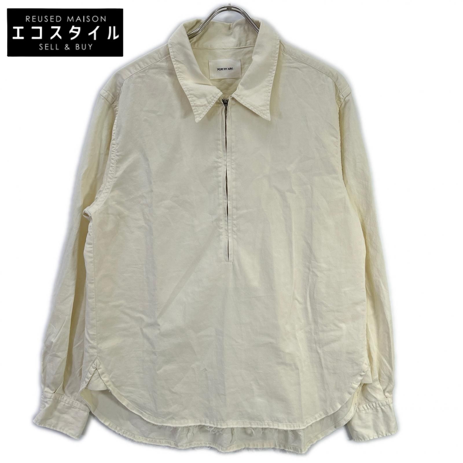 PORT BY ARK ポートバイアーク PO19-SH01 アイボリー Pullover Zip Shirt 1