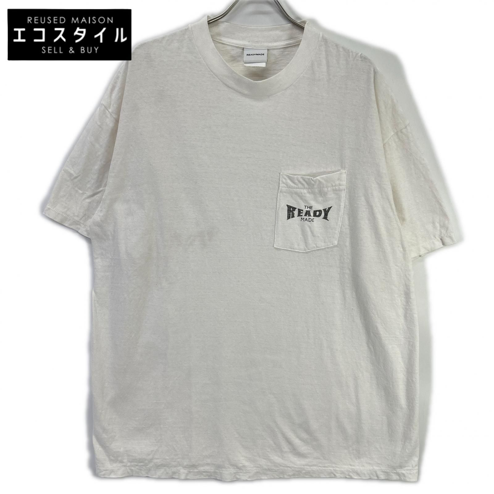READYMADE　レディーメイド　RE-CO-WH-00-00-277 ホワイト コットン ポケット 半袖Tシャツ　XL