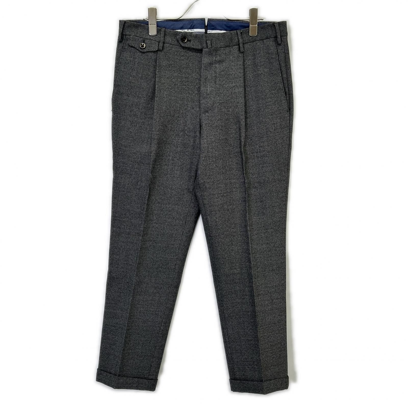 k*8様 PT TORINO ウールモヘアスラックス 48 GENTLEMAN PT TORINO ピーティートリノ グレー GENTLEMAN FIT ダブル仕上げ