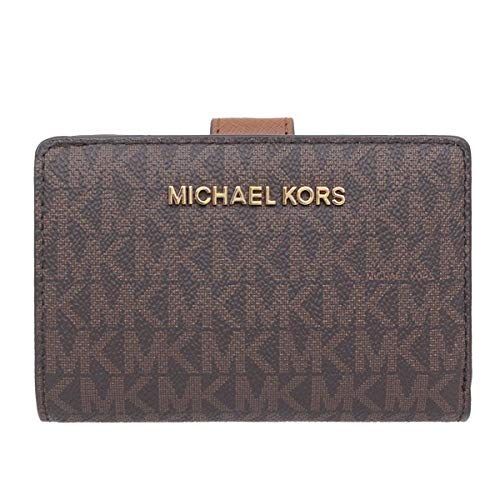 [マイケルコース] MICHAEL KORS 財布(二つ折り財布) 35F8GTVF2B ブラウン ジェット セット トラベル シグネチャー ビルフォールド ジップ コインウォレット レディース [アウトレット品] [ブランド] [並行輸入品]Ju