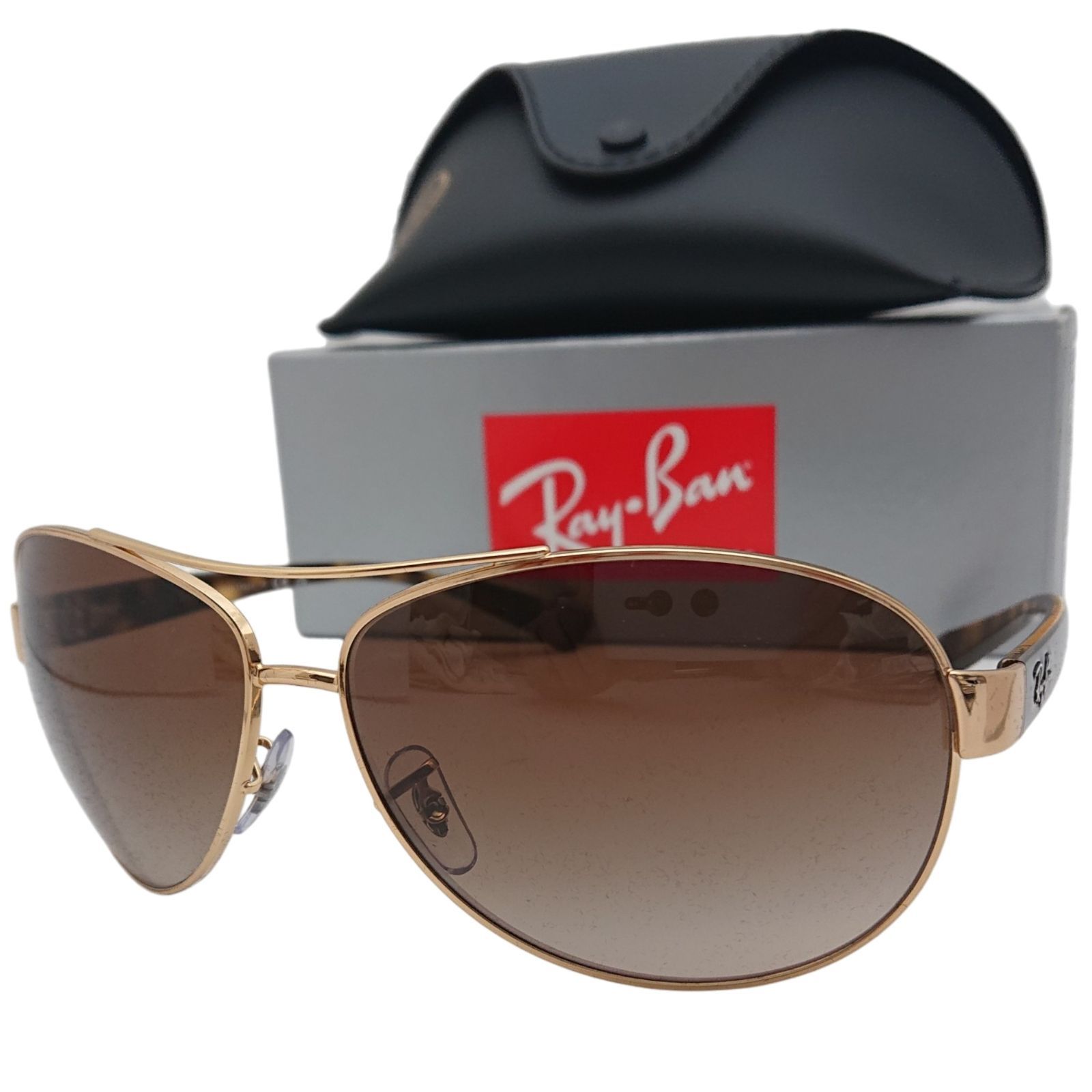 新品 Ray-Ban RB3386 001/13 サングラス ゴールド ブラウングラデーション ケース付