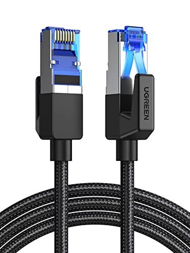 UGREEN LANケーブル CAT8 20M メッシュLANケーブル カテゴリー8 コネクタ 超光速25Gbps/2000MHz CAT8準拠 イーサネットケーブル 爪折れ防止 シールド モデム ルータ PS3 PS4 Xbox等に対応★