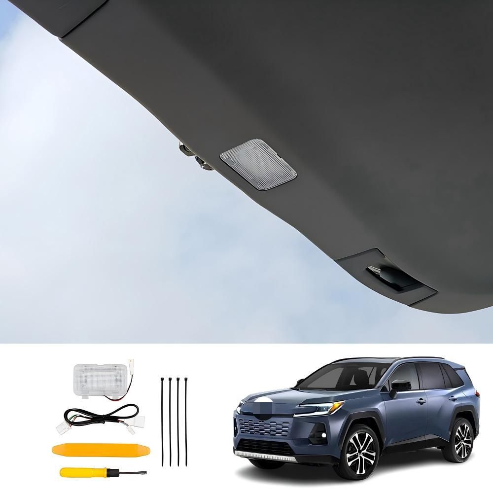 【送料無料】トヨタ・RAV4 専用ラゲッジルームキャンプ用LED照明灯トランクライト実用的ドレスアップ夜間視認性向上&暗所解消簡単装着防水仕様 災害時にも便利 ABS製 ブラック高輝度車中泊におすすめ 耐久性抜群カスタムパーツ1ピース リア収納スペース明るく